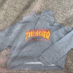 Thrasher cropped hoodie. Size small